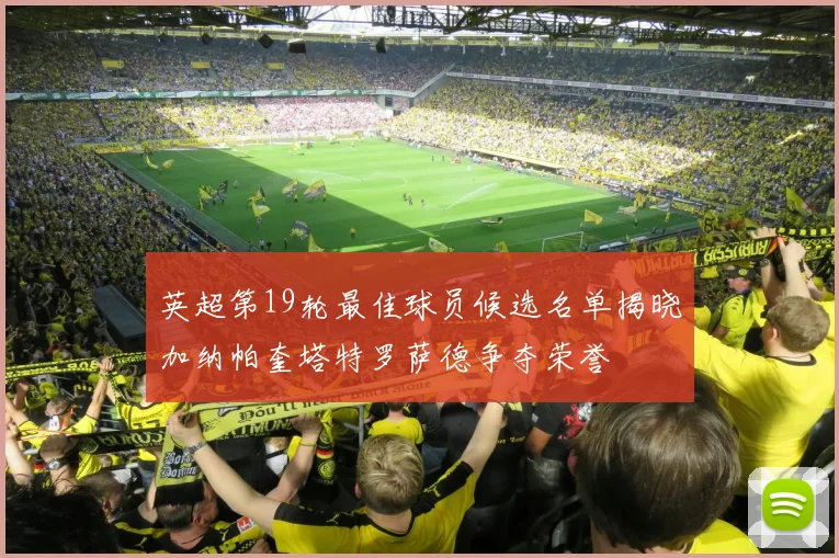 英超第19轮最佳球员候选名单揭晓加纳帕奎塔特罗萨德争夺荣誉