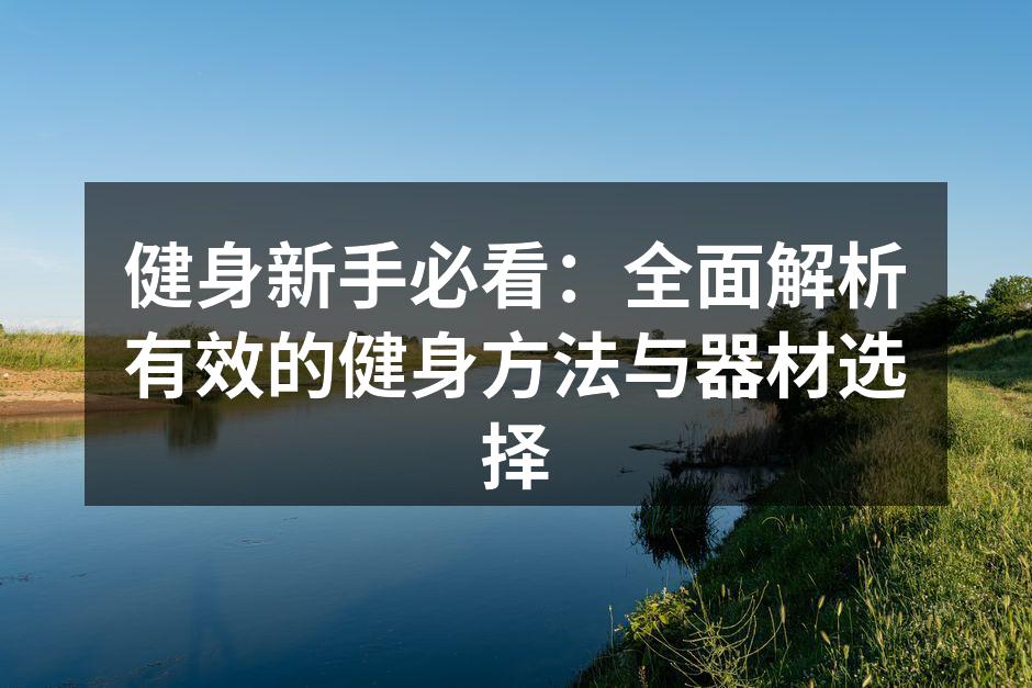 多样化的健身器材选择